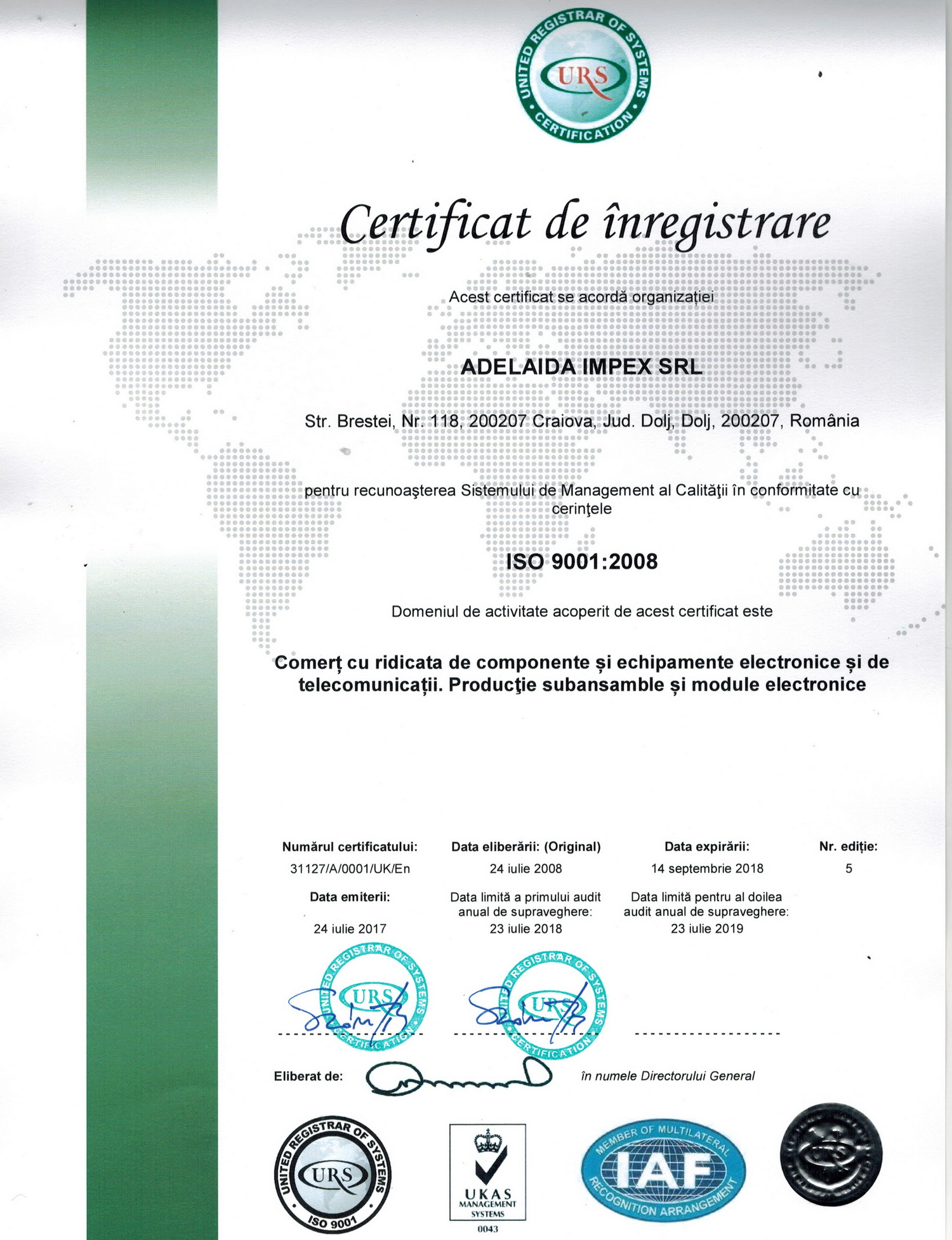 Certificat ISO