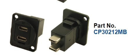 CP30212MB, USB Adapter, Dual, USB Type C Receptacle, USB Type C Plug, FT Series, CLIFF